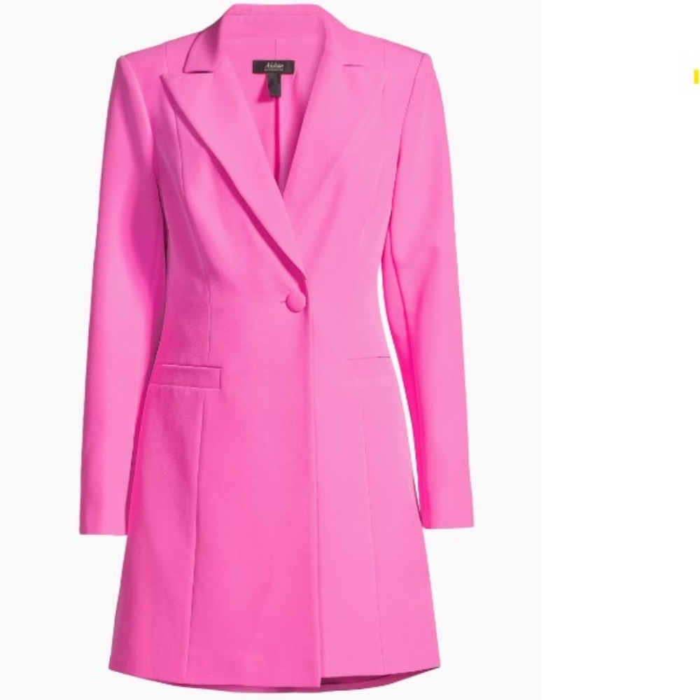 Aidan by Aidan Mattox  Barbiecore Pink Tuxedo Blazer Cocktail Mini Dress  Size 6